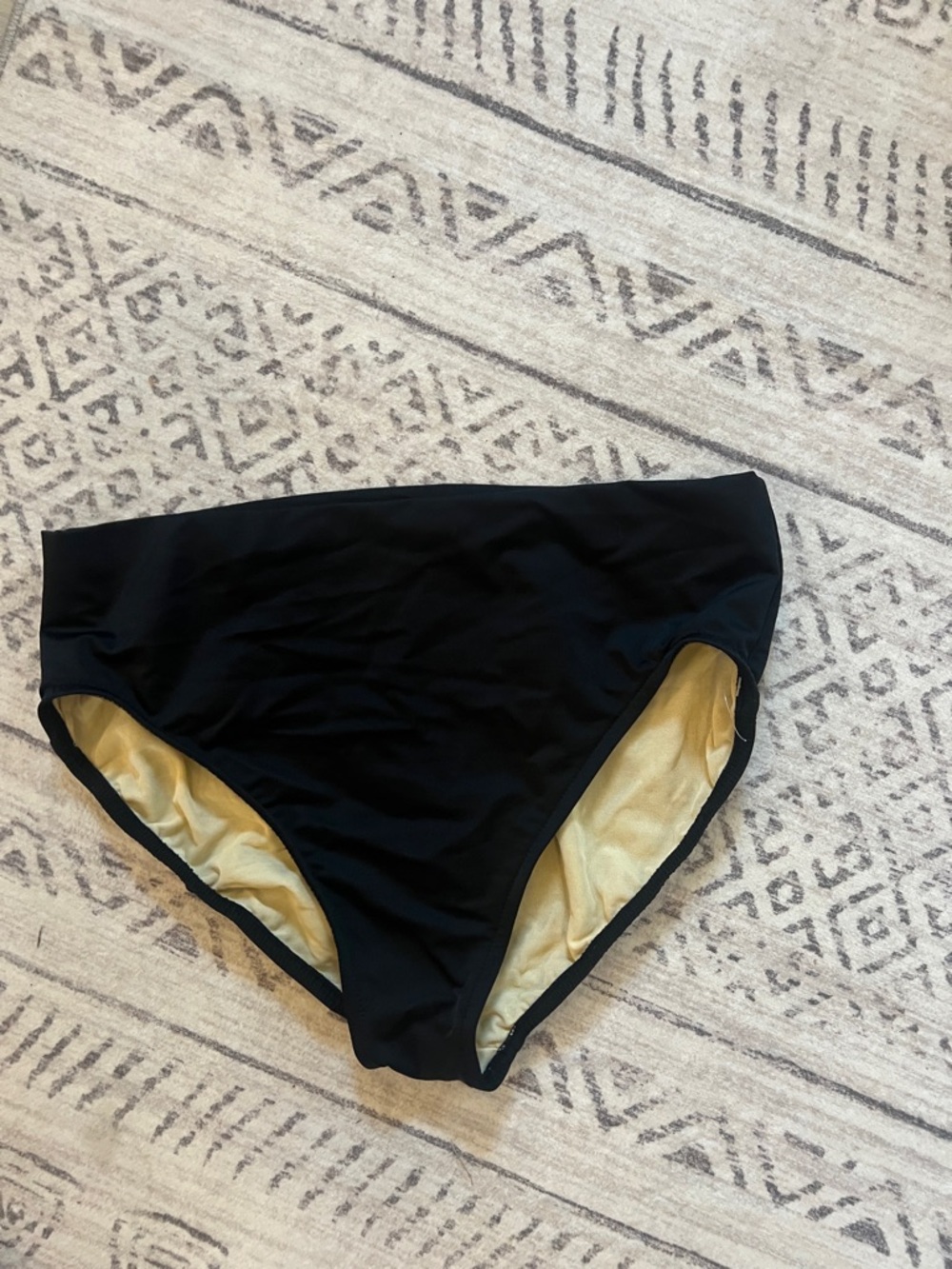 Miraclesuit Black Bikini Bottoms with Gold Lining